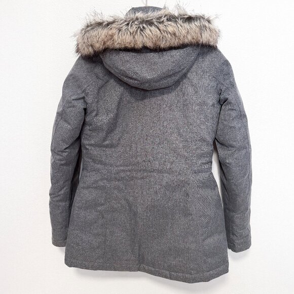 Eddie Bauer Weather Edge 650 Down Gray Hooded Parka Coat Women's Size XS - Picture 2 of 14